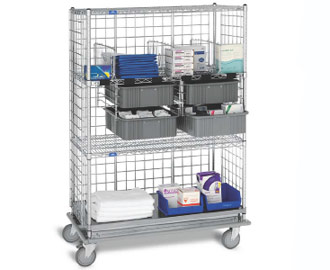 Healthcare Wire Shelving Carts